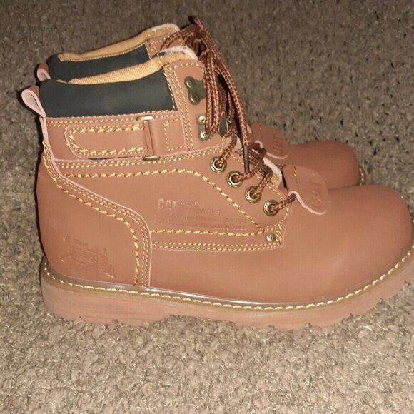 CAT Footwear-Oil Resistant Work Boot-Leather Tan/Chestnut-Size 10-NWOB - Picture 4 of 7